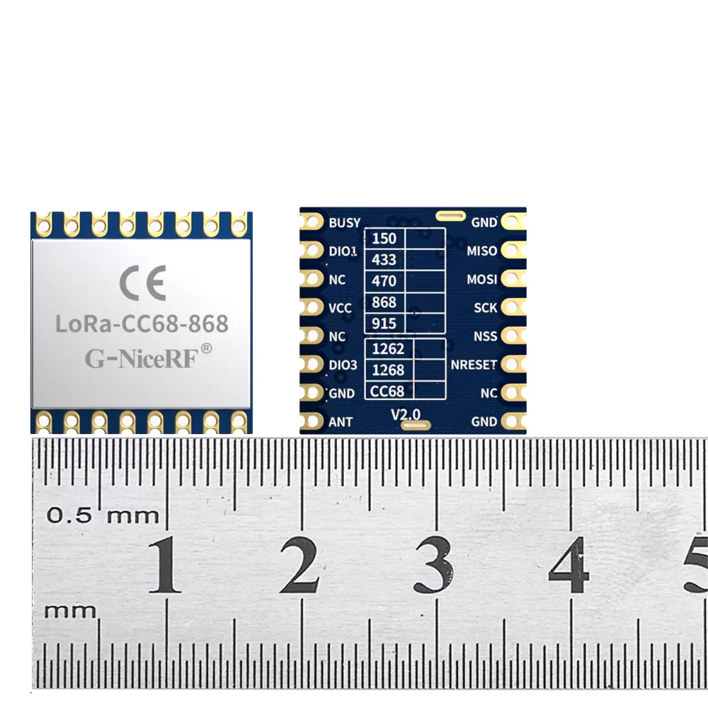 LoRa-CC68-868: модуль LoRa на базе LLCC68 с интерфейсом SPI, одобренным CE-RED, и защитой от электростатического разряда