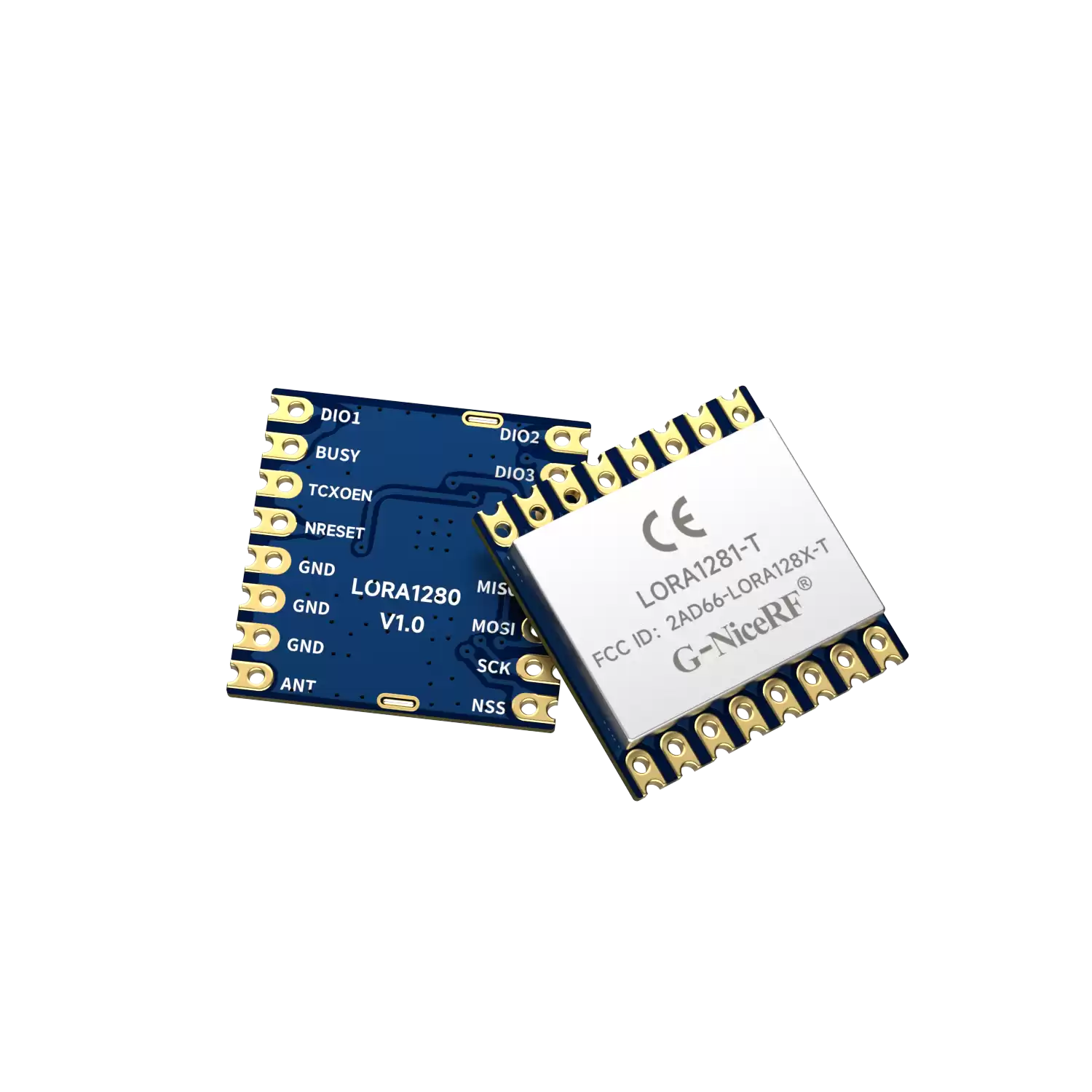 LoRa1281-TCXO: сертификация FCC ID&amp;CE-RED Сертифицированный модуль SX1281 2,4 ГГц поддерживает измерение дальности