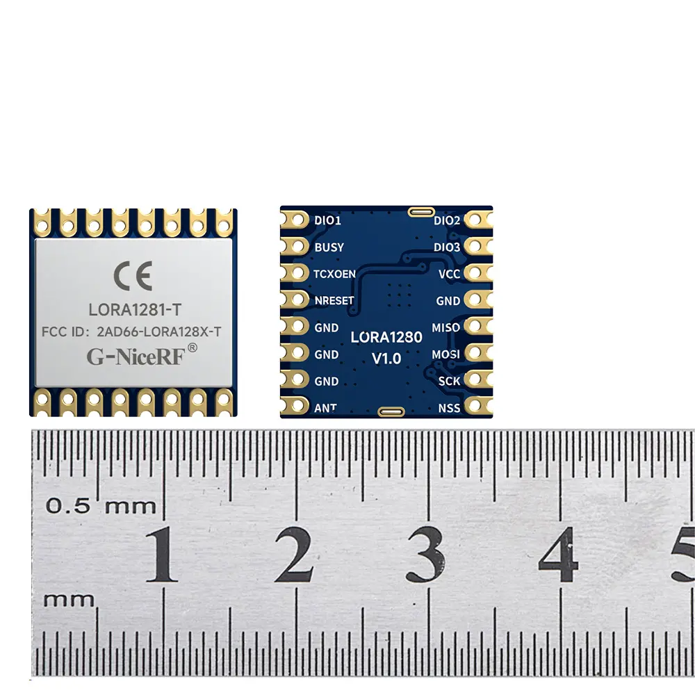 LoRa1281-TCXO: Сертификация FCC ID и CE-RED SX1281 Сертифицированный модуль 2,4 ГГц поддерживает определение диапазона