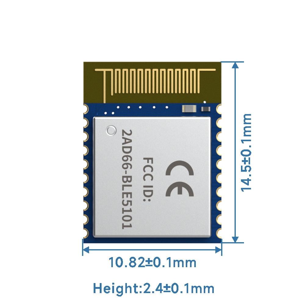 BLE5101: Сертифицированный CE-RED и FCC ID модуль BLE BLE 5.1