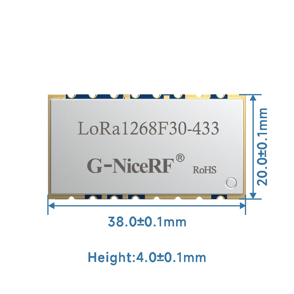 LoRa1268F30: Беспроводной модуль SX1268, 433 МГц, 2 Вт, с интерфейсом SPI и защитой от электростатического разряда