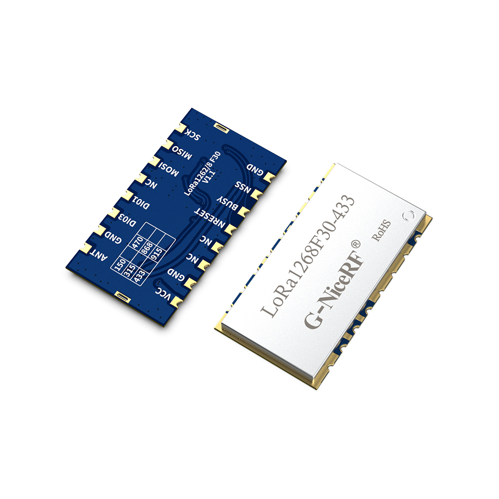 LoRa1268F30: Беспроводной модуль SX1268, 433 МГц, 2 Вт, с интерфейсом SPI и защитой от электростатического разряда