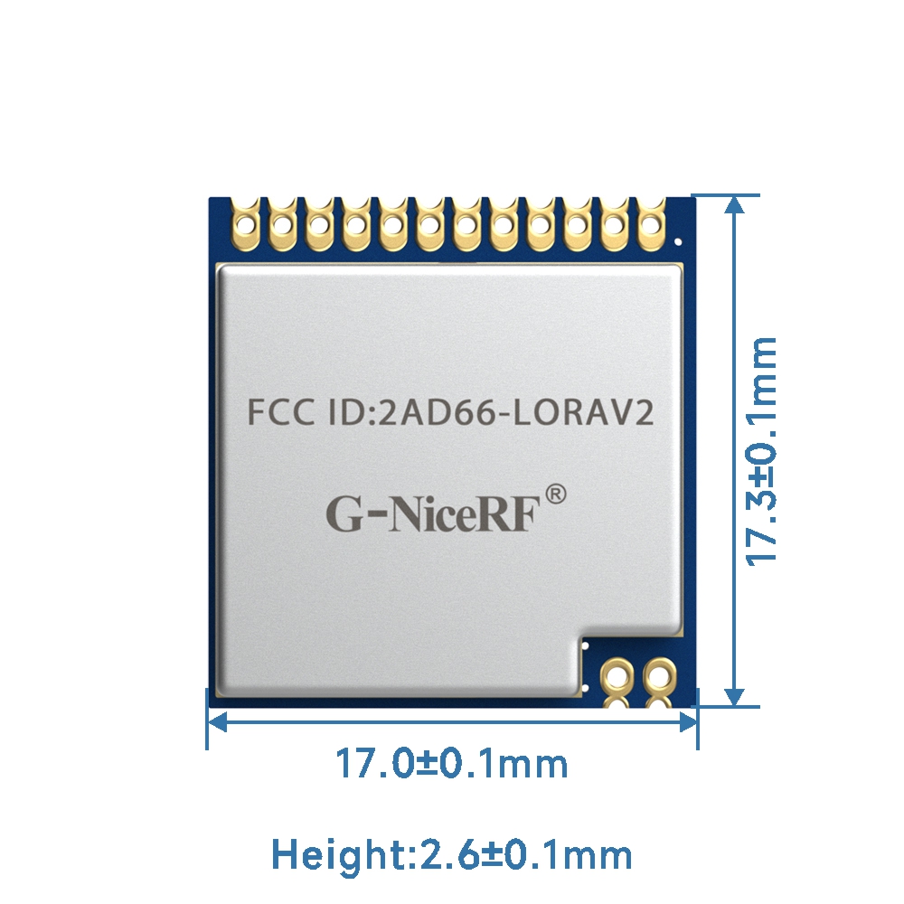 LoRa1276-915: сертифицированный FCC ID внешний модуль LoRa 915 МГц SX1276