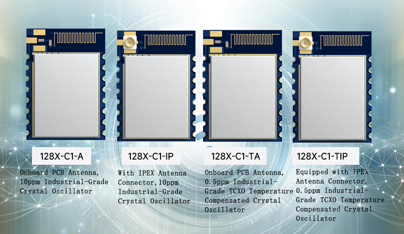 Серия LoRa128X-C1: высокая чувствительность 2,4 ГГц, антенна IPEX/PCB, модули LoRa большого радиуса действия