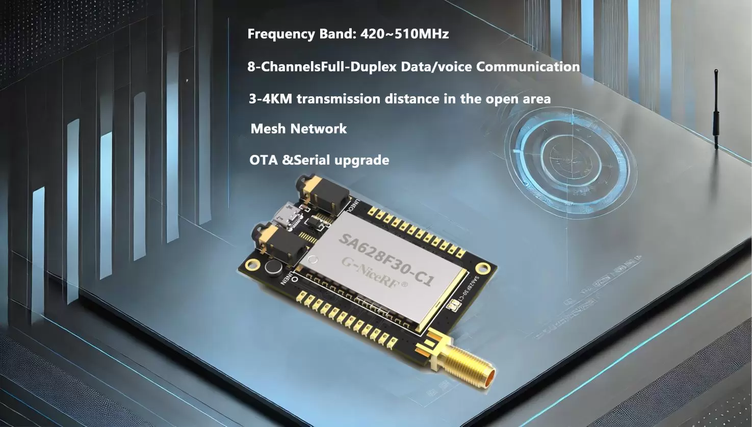 Применение полнодуплексного модуля SA628F30 в шлемных системах