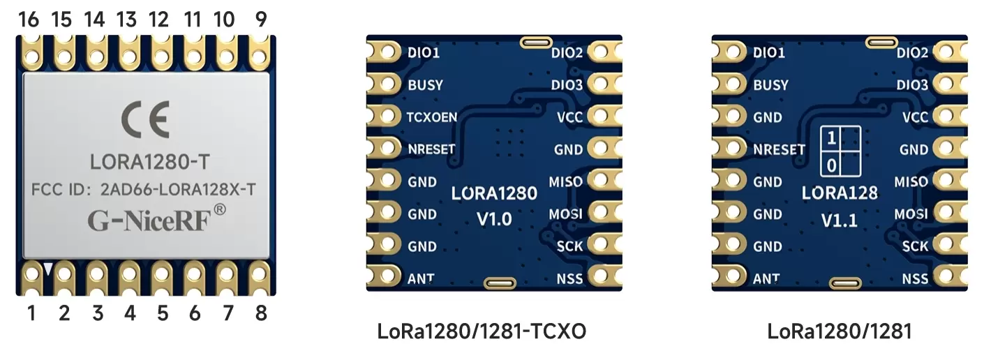 Определение контактов беспроводных модулей LoRa 2,4 ГГц LoRa1280 и LoRa1281 Определение контактов беспроводных модулей LoRa 2,4 ГГц LoRa1280 и LoRa1281