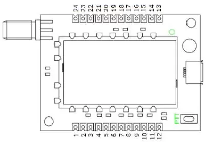 Определение контактов беспроводного модуля DMR828S.