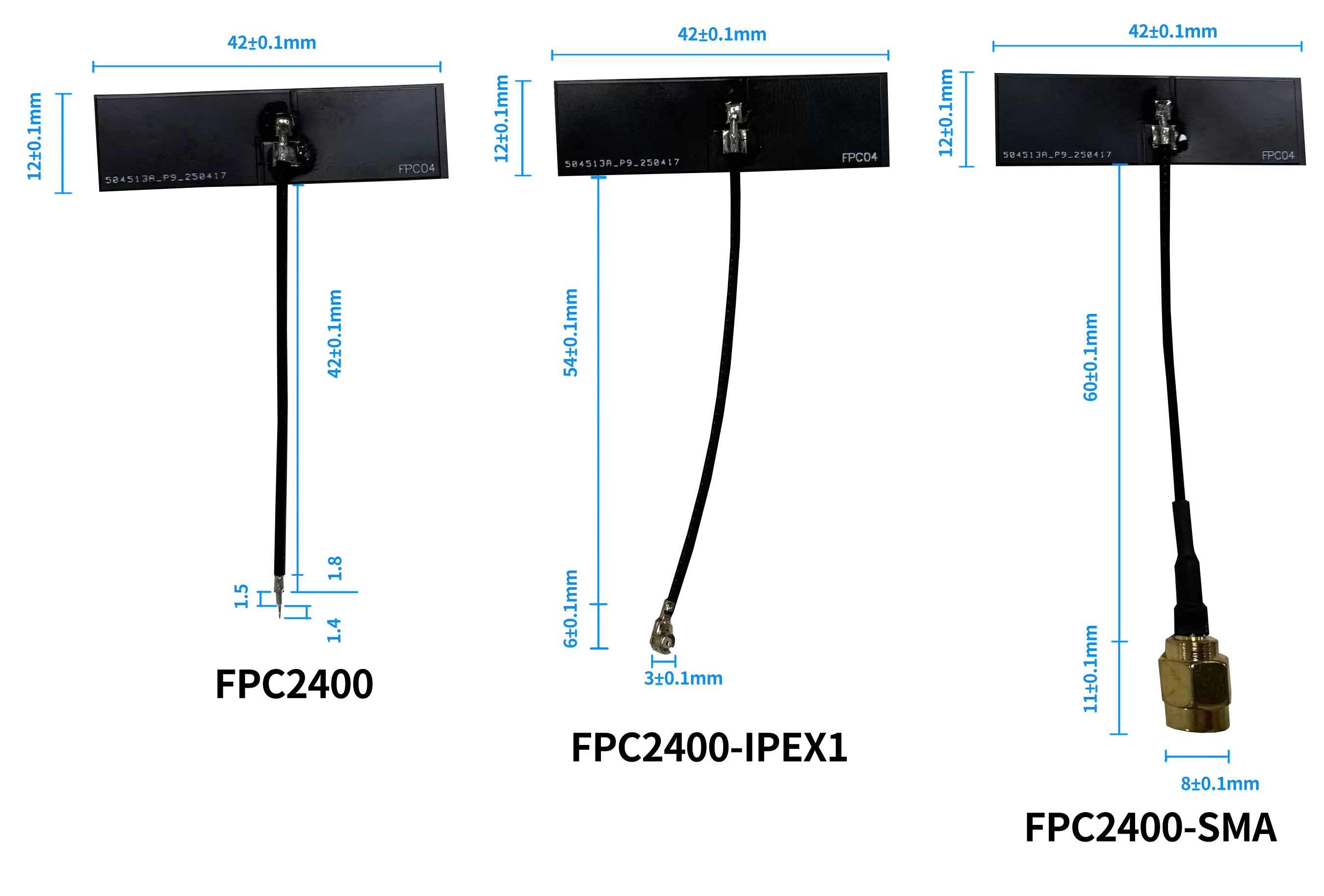 Антенна FPC FPC2400 размер Антенна FPC FPC2400 размер