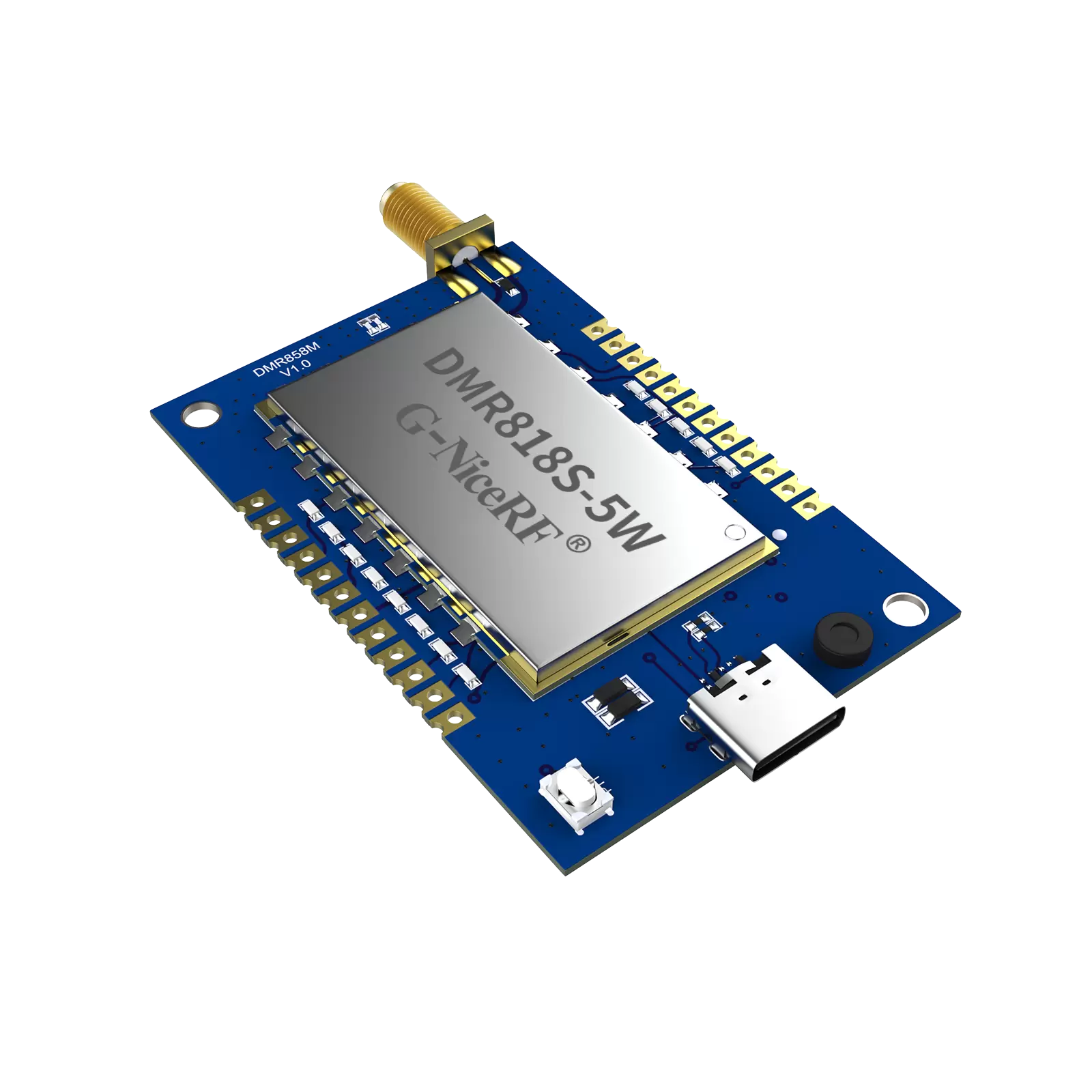 DMR858M: DMR-рация с двумя временными слотами, аналого-цифровая, интегрированная, 5 Вт