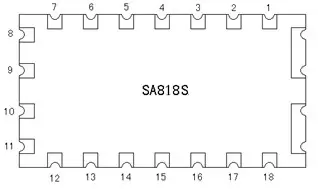 Определение контактов модуля рации SA818S-CE