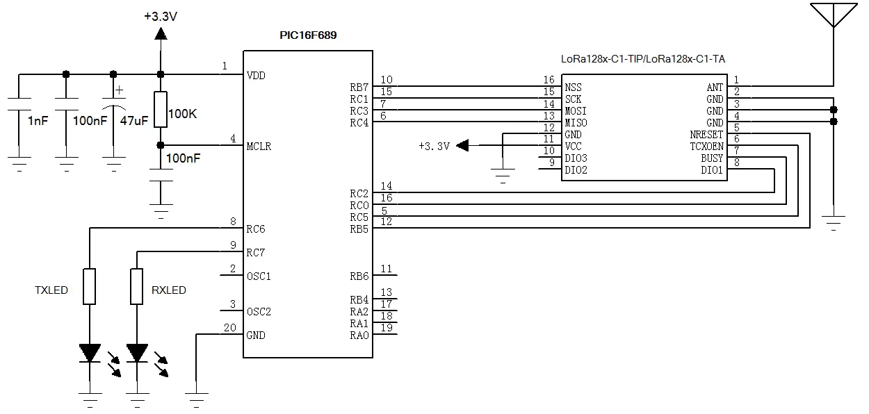 Схема применения беспроводного приемопередающего модуля LoRa 2,4 ГГц LoRa128X-C1-TIP/LoRa128X-C1-TA для связи на большие расстояния.
