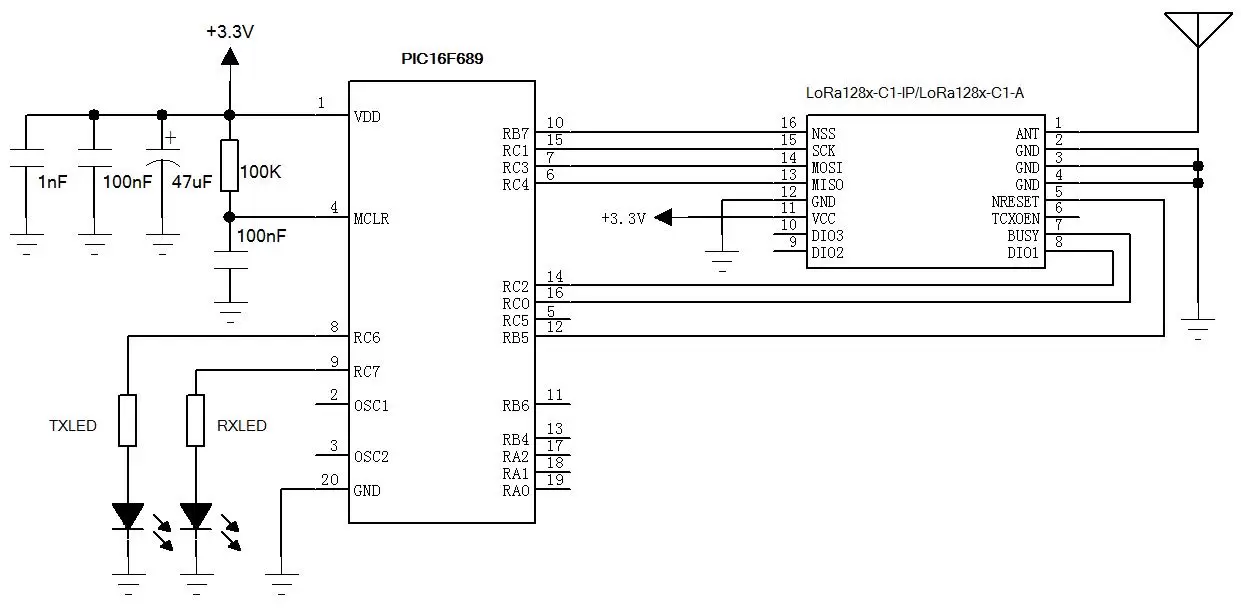 Схема применения беспроводного приемопередающего модуля LoRa 2,4 ГГц LoRa128X-C1-IP/LoRa128X-C1-A для связи на большие расстояния.