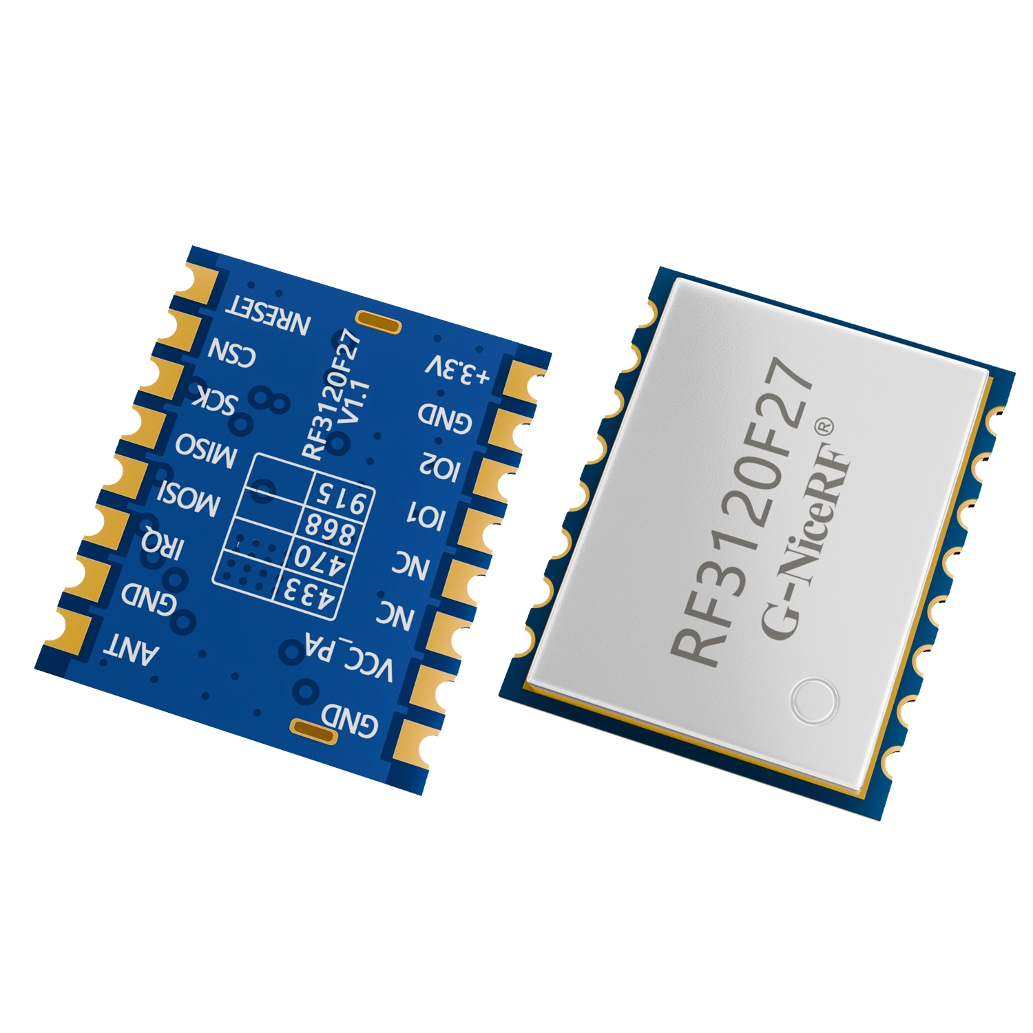 RF3120F27: беспроводной приемопередающий модуль мощностью 800 мВт с кварцевым генератором TCXO 0,5 ppm