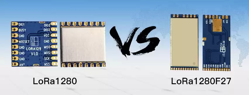 Сравнение параметров беспроводных модулей LoRa1280 и LoRa1280F27