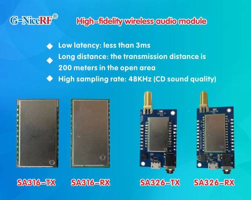 Недавно выпущена серия высококачественных беспроводных аудиомодулей с малой задержкой SA316 SA326.