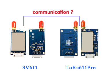 Может ли радиочастотный модуль SV611 обмениваться данными с LoRa611Pro?