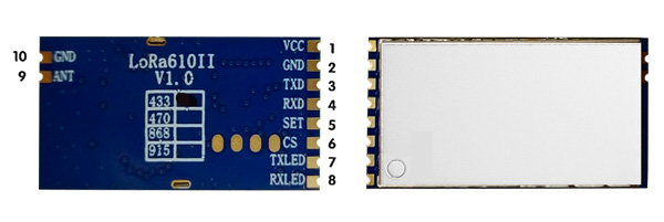 Контакты модуля Uart LoRa LoRa610II