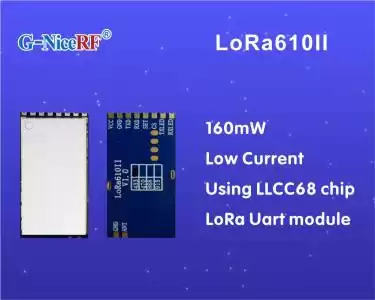 Новинка: слаботочный модуль Uart LoRa LoRa610II мощностью 160 мВт с использованием чипа LLCC68