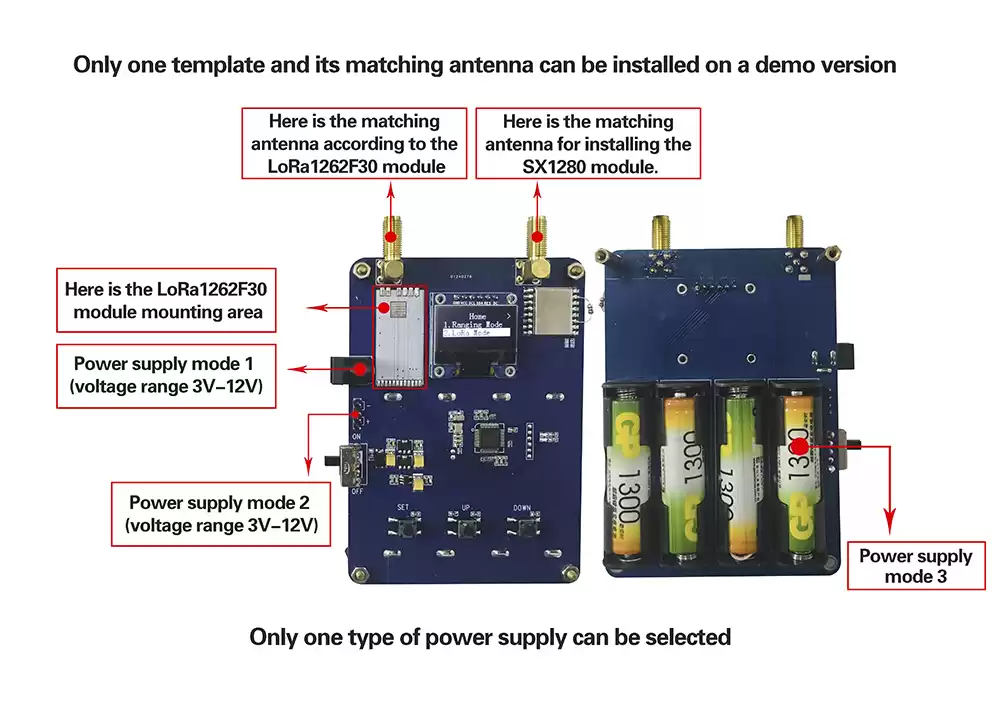 Инструкции для демонстрационной платы модуля LoRa SX1280