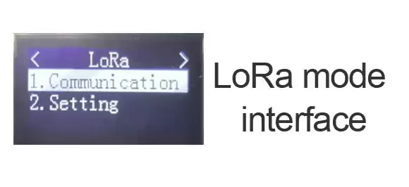 Интерфейс режима LoRa
