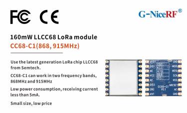 Новый модуль LLCC68 LoRa CC68-C1 прошел сертификацию CE-RED и FCC ID