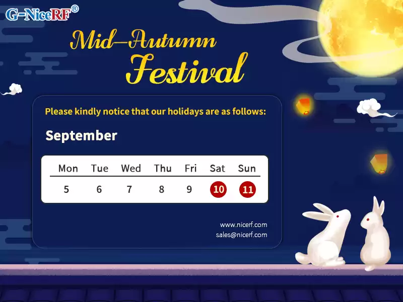 Уведомление о празднике середины осени от NiceRF