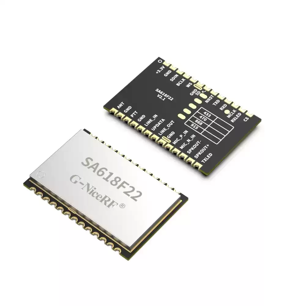 SA618F22: 160 мВт 8K частота дискретизации полнодуплексный беспроводной аудио приемопередающий модуль