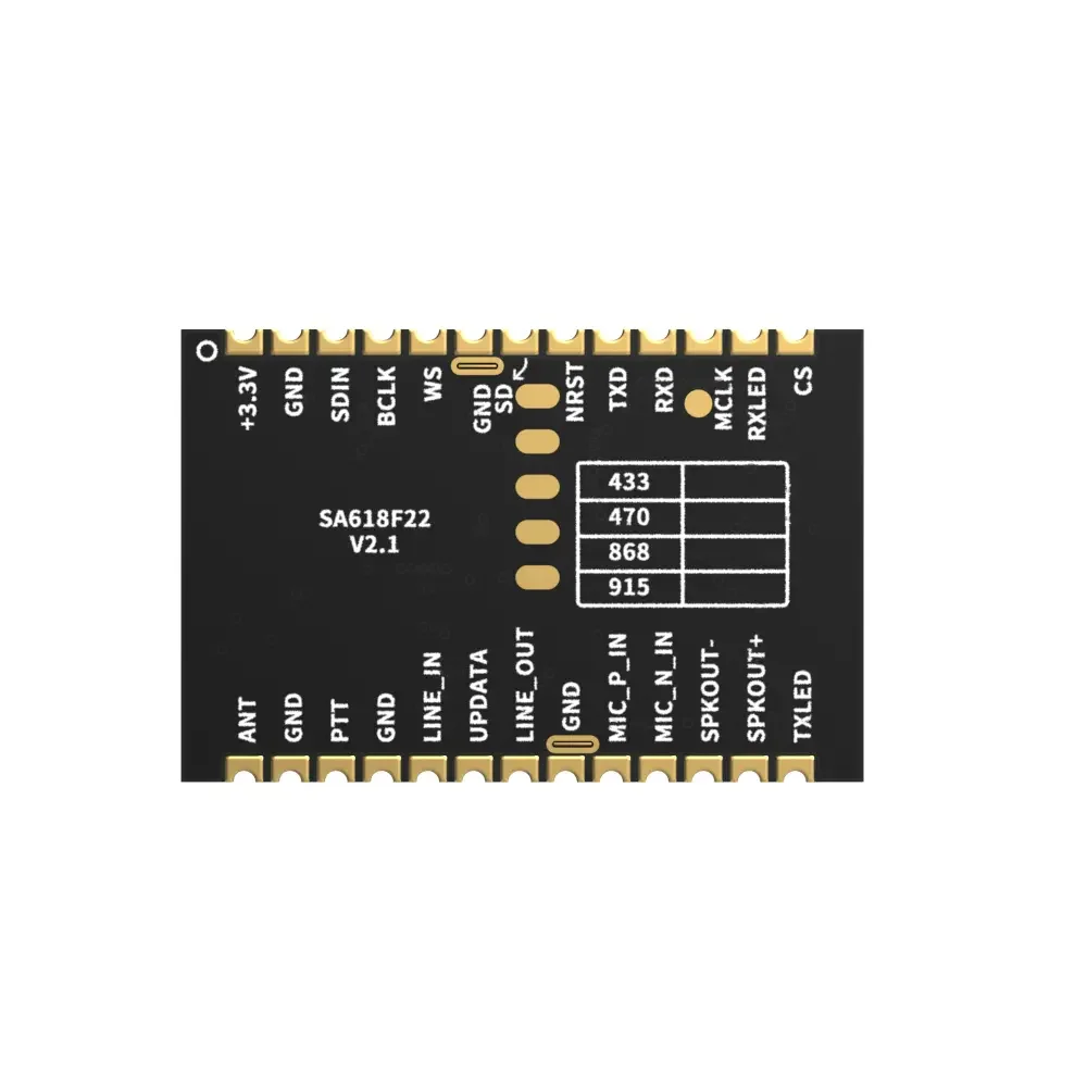 SA618F22: 160 мВт, частота дискретизации 8K, полнодуплексный беспроводной аудиоприемопередатчик