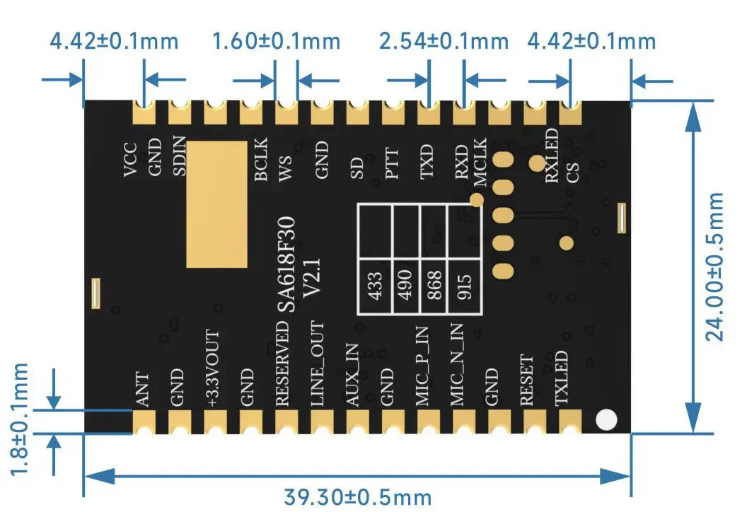 SA618F30 Размеры