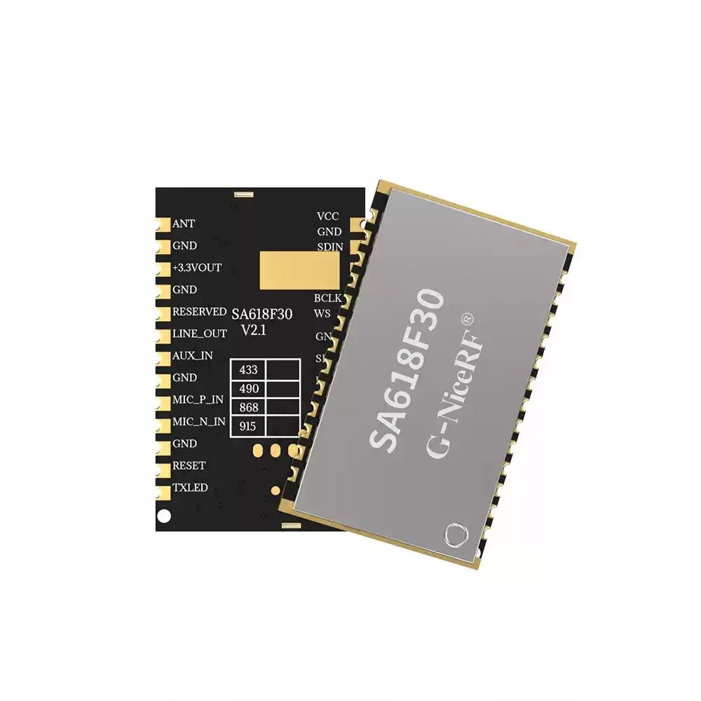 SA618F30: 1 Вт полнодуплексный беспроводной аудиомодуль дальнего действия с защитой от электростатического разряда