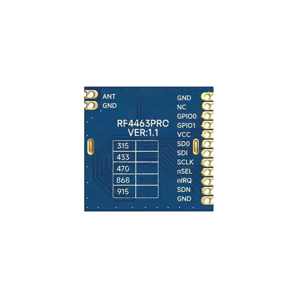 RF4463PRO-433 ：Si4463 433 МГц, сертифицированный FCC ID, IC ID и CE-RED интерфейсный модуль