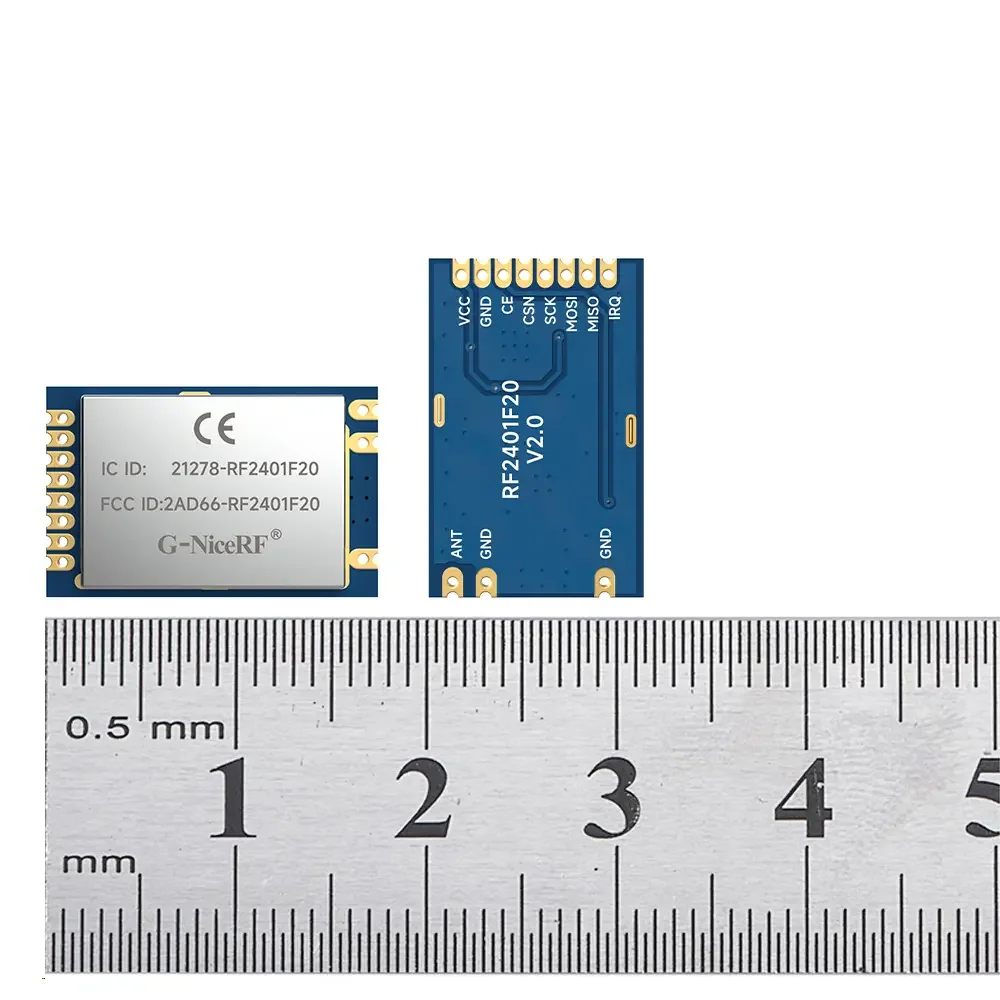 RF2401F20: nRF24L01+ 2,4 ГГц CE-RED, идентификатор FCC, IC ID и сертифицированный TELEC оригинальный скандинавский радиочастотный модуль