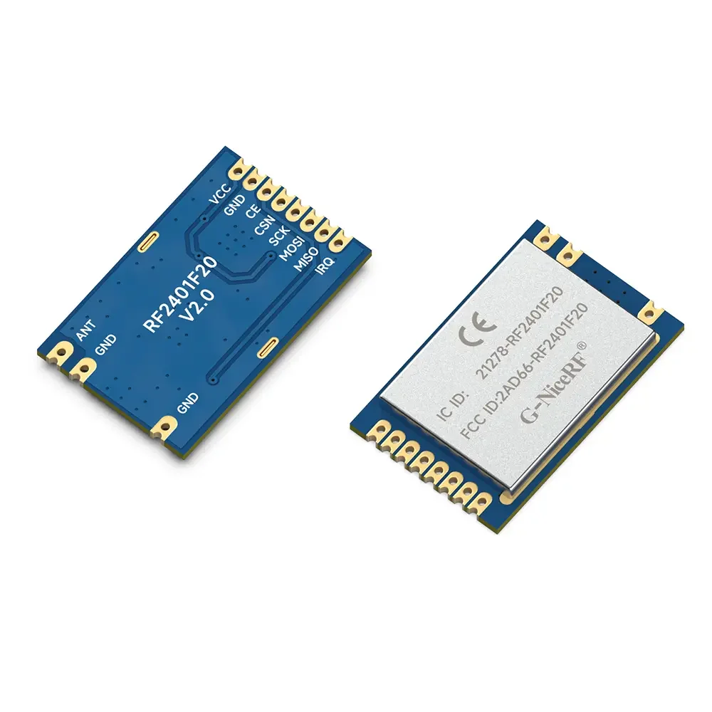 RF2401F20: nRF24L01+ 2,4 ГГц CE-RED, идентификатор FCC, IC ID и сертифицированный TELEC оригинальный скандинавский радиочастотный модуль