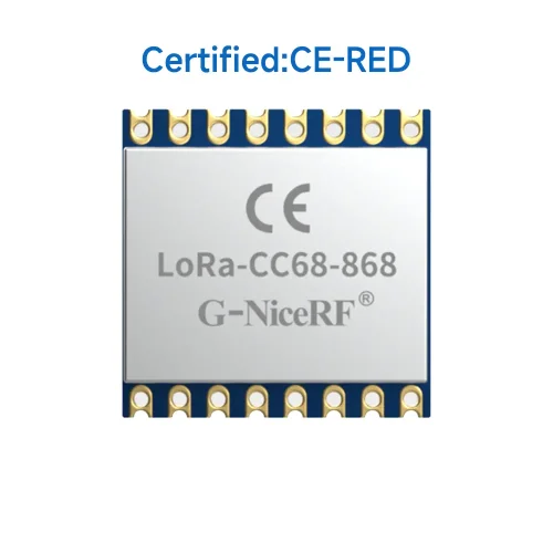 LoRa-CC68-868: Модуль LoRa на базе LLCC68 с одобренным CE-RED интерфейсом SPI и защитой от электростатического разряда.