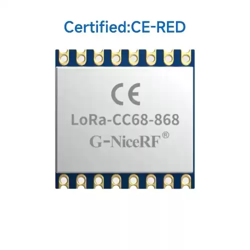 LoRa-CC68-868: модуль LoRa на базе LLCC68 с интерфейсом SPI, одобренным CE-RED, и защитой от электростатического разряда