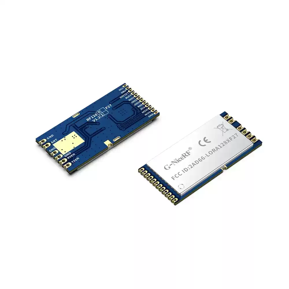 LoRa1280F27: модуль LoRa SX1280 мощностью 500 мВт, сертифицированный FCC ID и CE-RED, 2,4 ГГц, с питанием по интерфейсу SPI