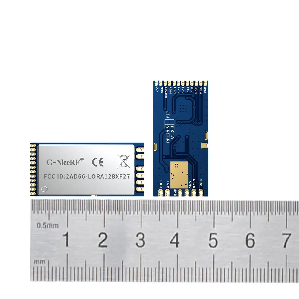 LoRa1280F27: SX1280, 500 мВт, сертифицированный FCC ID и CE-RED, модуль LoRa 2,4 ГГц с питанием по интерфейсу SPI.