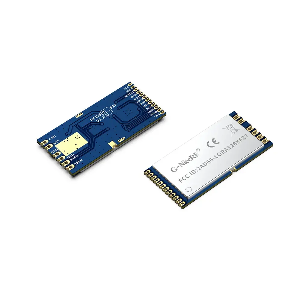 LoRa1281F27: SX1281, 500 мВт, сертифицированный CE-RED и FCC ID модуль LoRa 2,4 ГГц с TCXO