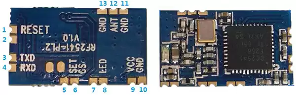 Определение контактов BLE-модуля RF2541-PL2 Определение контактов BLE-модуля RF2541-PL2