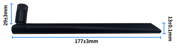 Размеры складной штыревой антенны SW868-ZD200 Размеры складной штыревой антенны SW868-ZD200