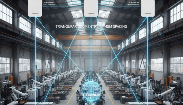Развертывание UWB RTLS для максимального покрытия на заводе.