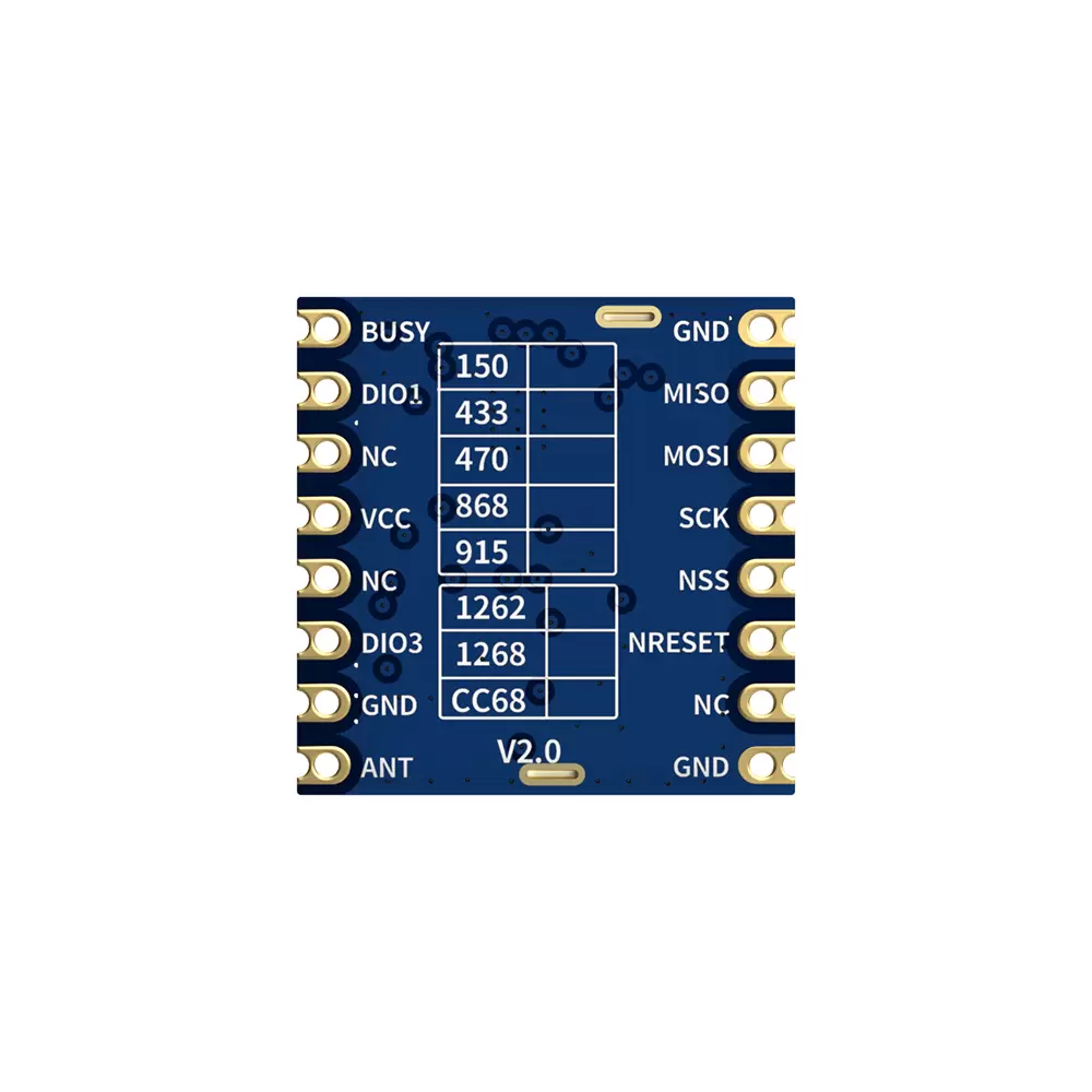 LoRa-CC68-868-T: беспроводной приёмопередатчик LLCC68 LoRa с сертификатом CE-RED, термокомпенсирующим кварцевым генератором (TCXO) и защитой от электростатического разряда