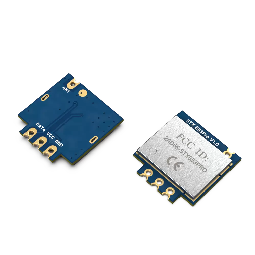 STX883Pro: модуль передатчика ASK высокой мощности 433 МГц, сертифицированный CE-RED и FCC ID