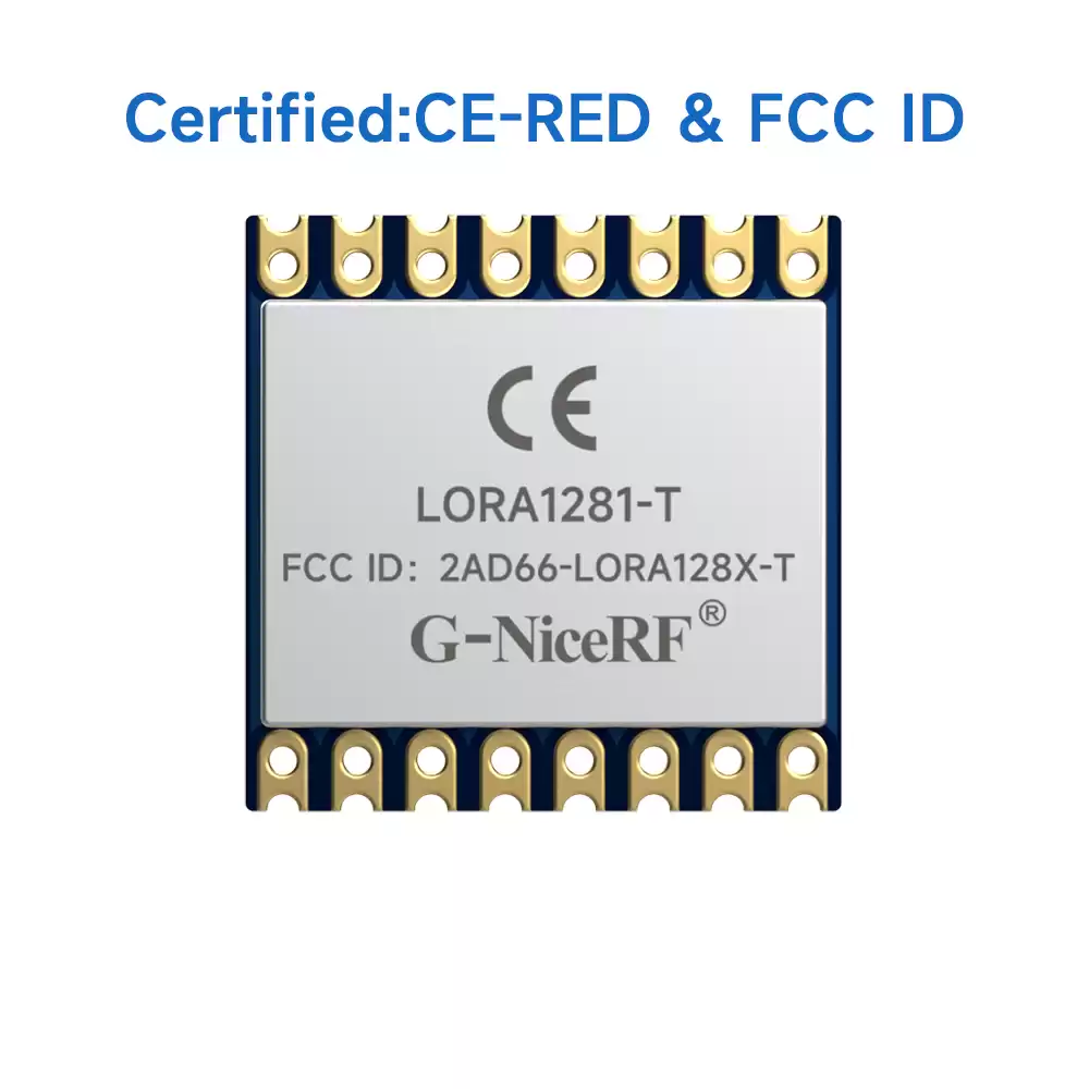 LoRa1281-TCXO: сертификация FCC ID&amp;CE-RED Сертифицированный модуль SX1281 2,4 ГГц поддерживает измерение дальности