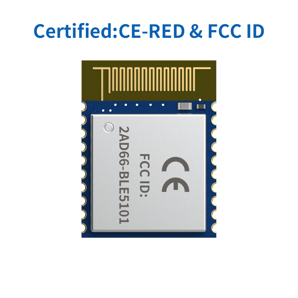 BLE5101: сертифицированный CE-RED и FCC ID модуль BLE BLE 5.1