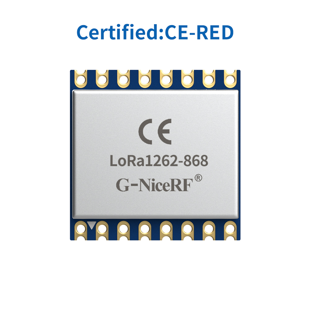 LoRa1262-868: модуль LoRa SX1262 мощностью 160 мВт, сертифицированный CE-RED, 868 МГц, с TCXO
