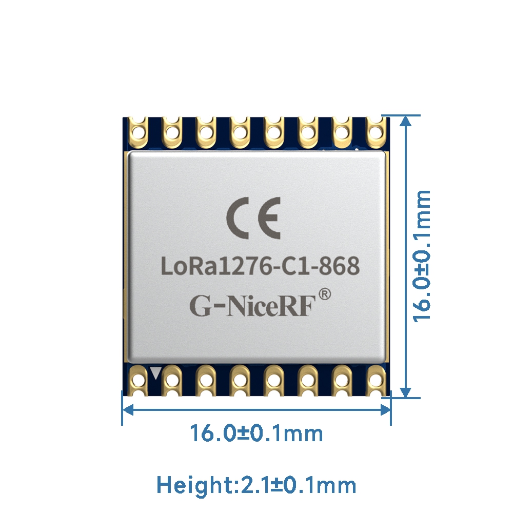 LoRa1276-C1-868: модуль LoRa SX1276 868 МГц 100 мВт, сертифицированный CE-RED, с защитой от электростатического разряда