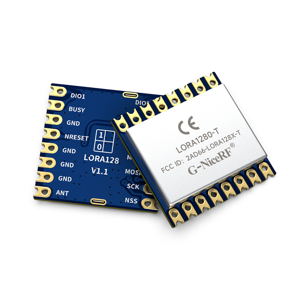 LoRa128X-T: модуль измерения дальности TCXO SX1280/SX1281 2,4 ГГц, сертифицированный FCC ID и CE-RED