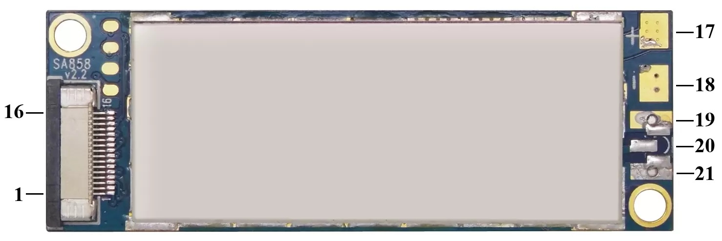 Определение контактов беспроводного модуля SA858.