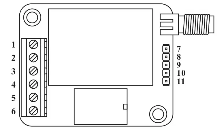 Определение контактов беспроводного коммутационного модуля SK100-RX
